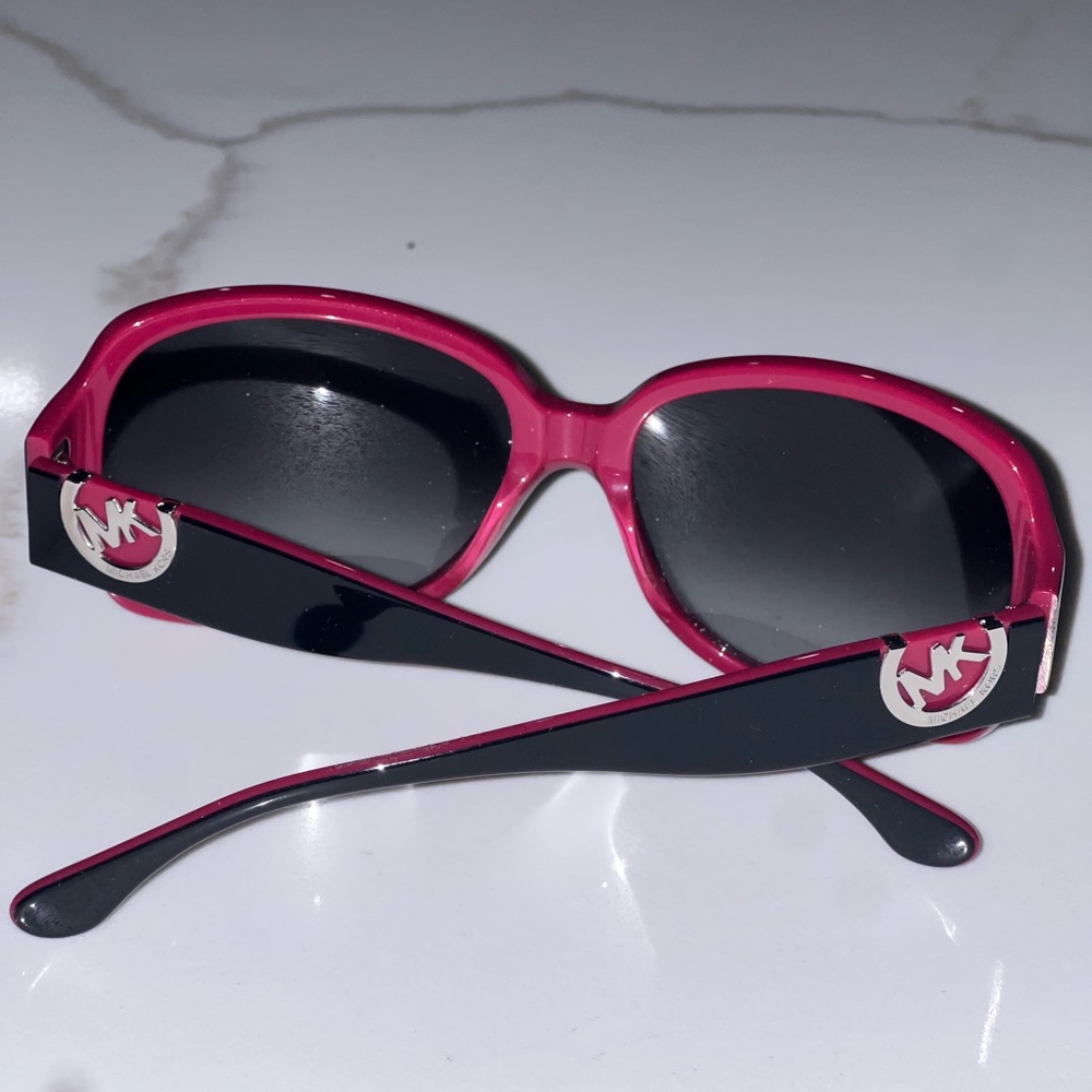 Michael Kors Pink and Black Logo Frame Women's Sunglasses